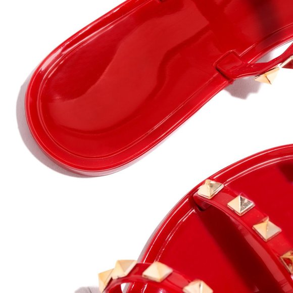 NEW Triple Strap Jelly Slide Flat Sandal Flip Flop - Picture 6 of 6